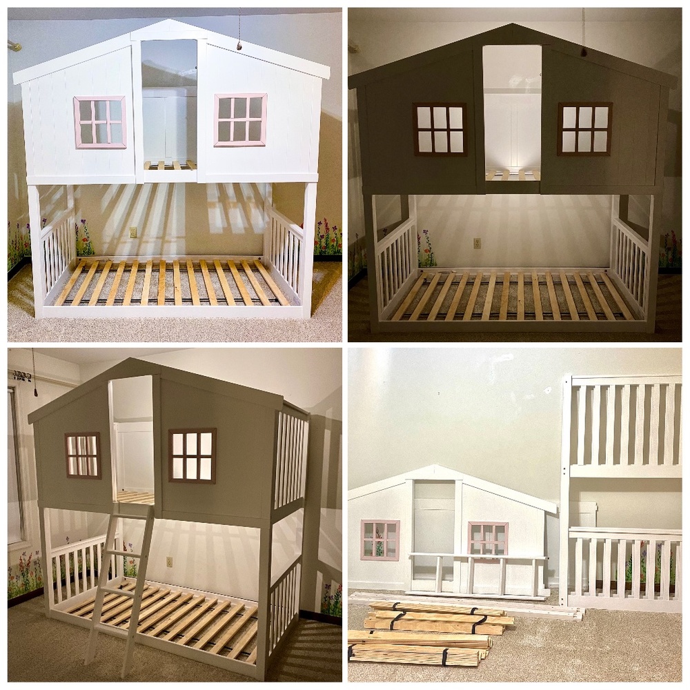 Cottage/Farmhouse bunk bed loft bed (Perfect condition)